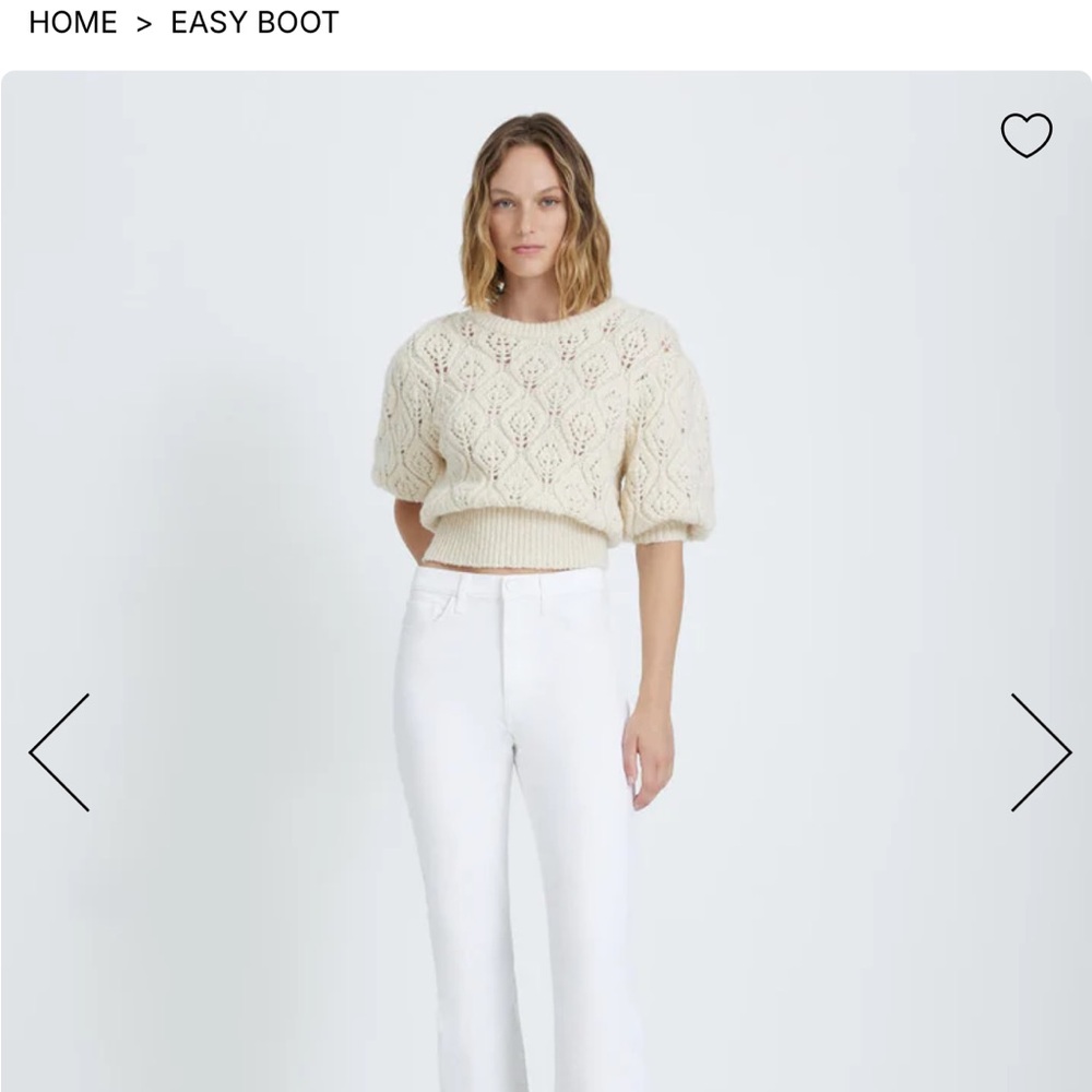 7 For All Mankind White Easy Boot Jeans NWT